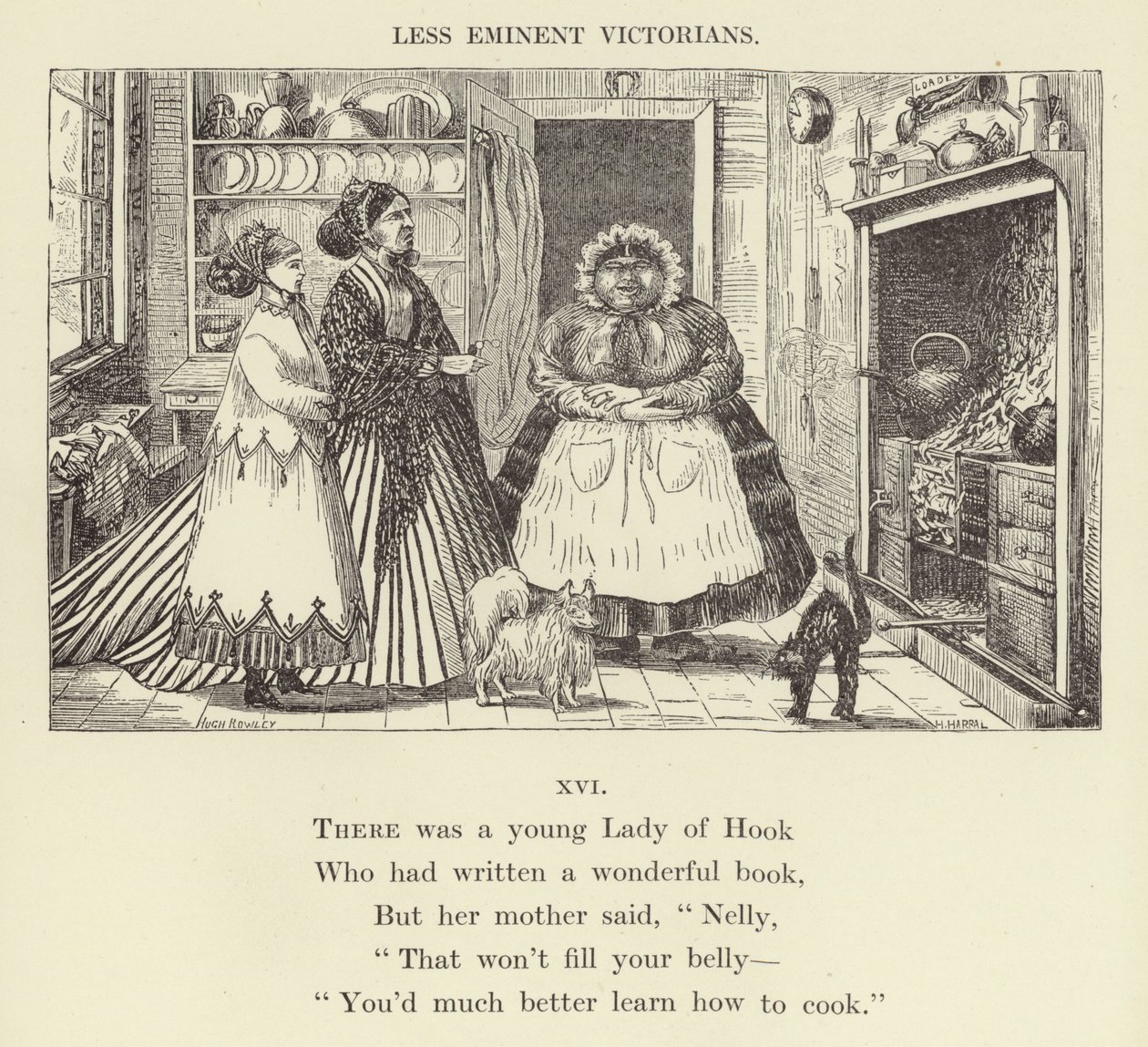 Es war eine junge Dame von Hook (Gravur) von English School