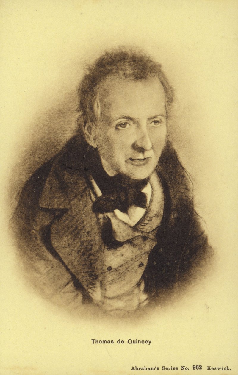 Thomas de Quincey (1785-1859), englischer Essayist von English School