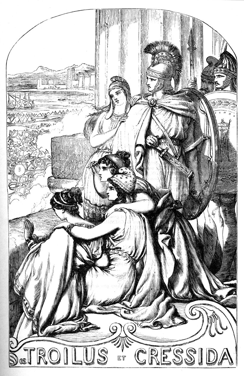 Troilus et Cressida - (Troilus und Cressida) - Illustration in „Gesammelte Werke von William Shakespeare“ 1866 - Die Illustrationen und die allgemeine Form dieser Ausgabe sind von Cassell
