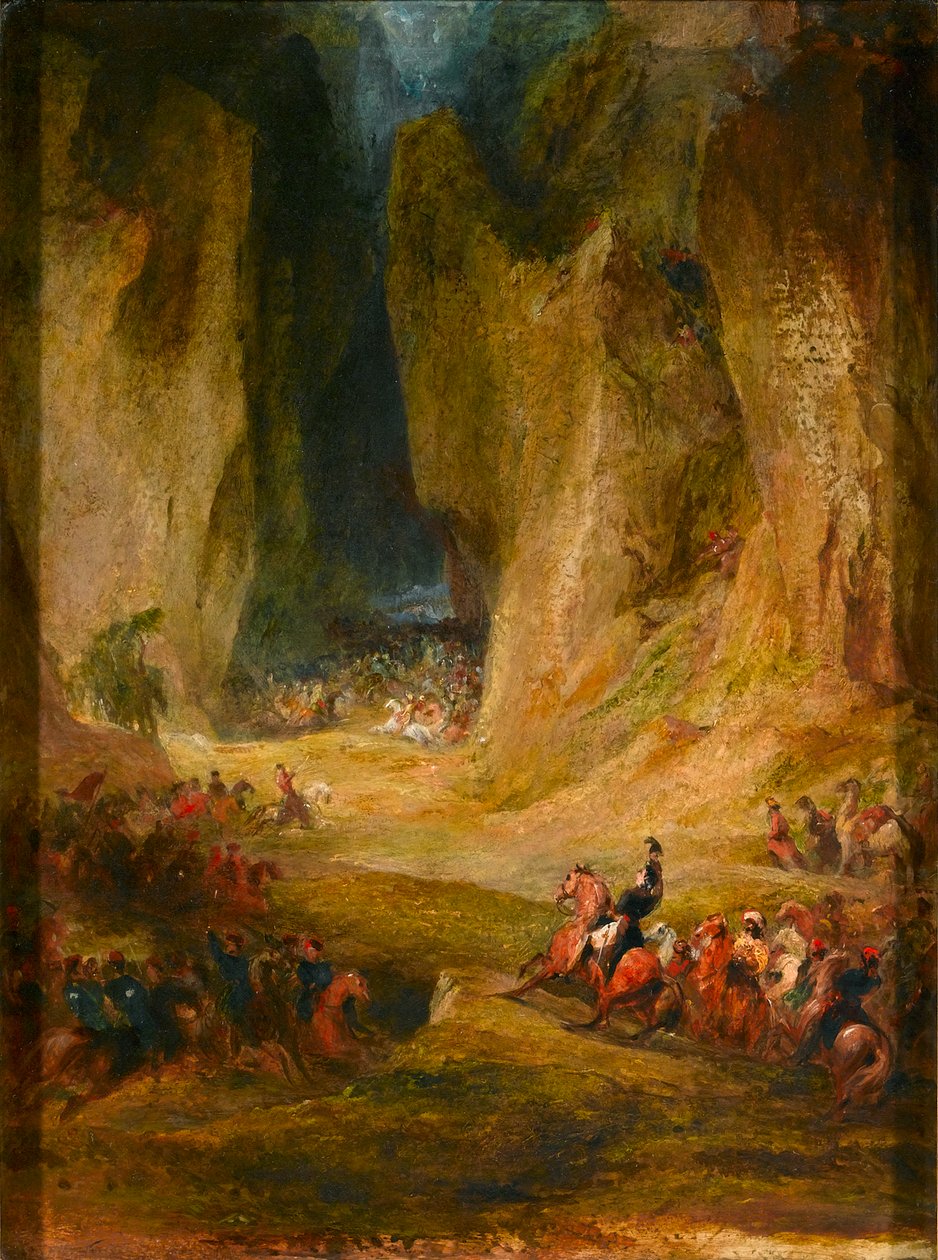 Trukkee, 28. Februar 1845, ein Vorfall während Sir Charles Napiers Hügelkampagne in Belutschistan von English School