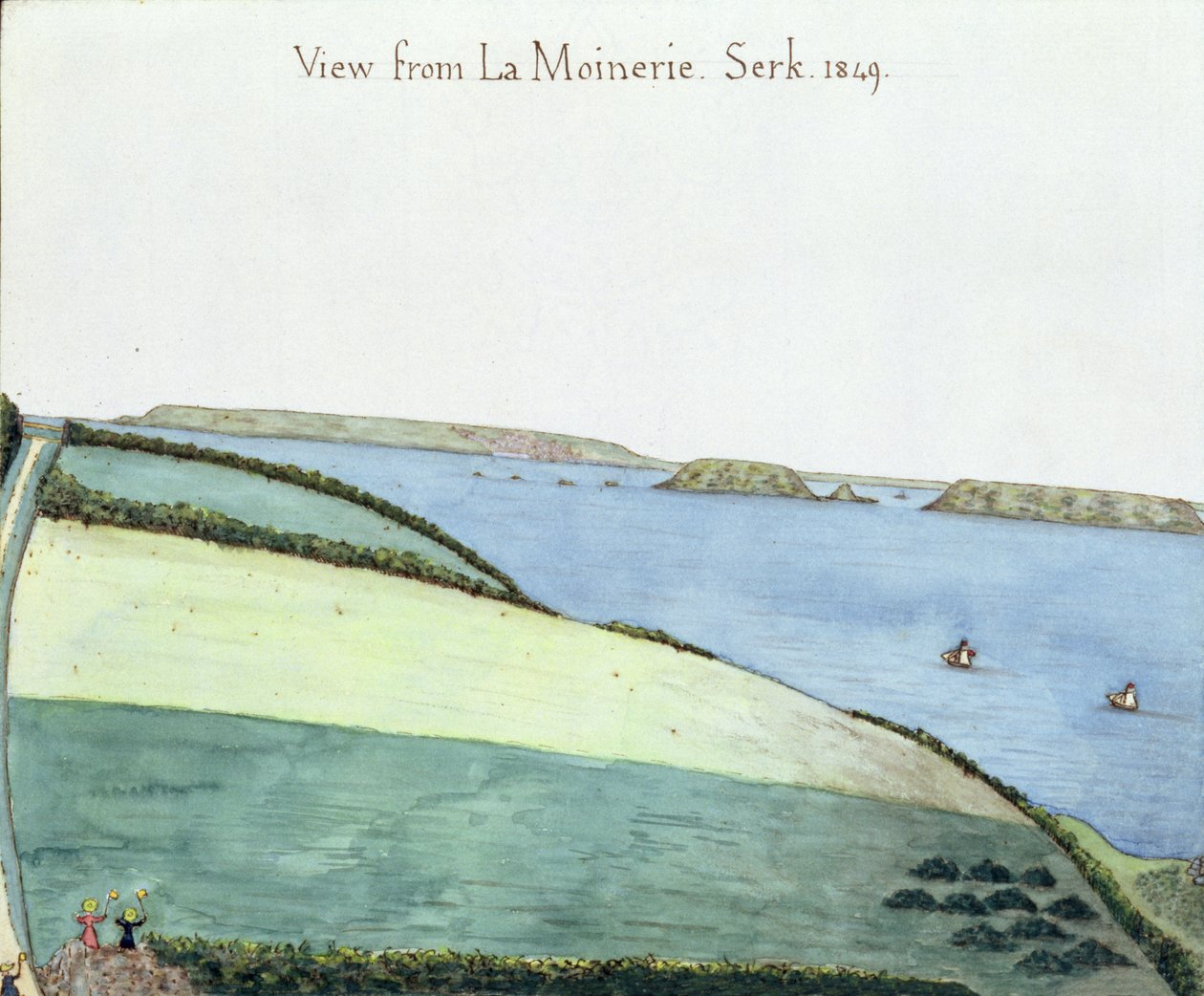Ansicht von La Moinerie, Serk, 1849 von English School