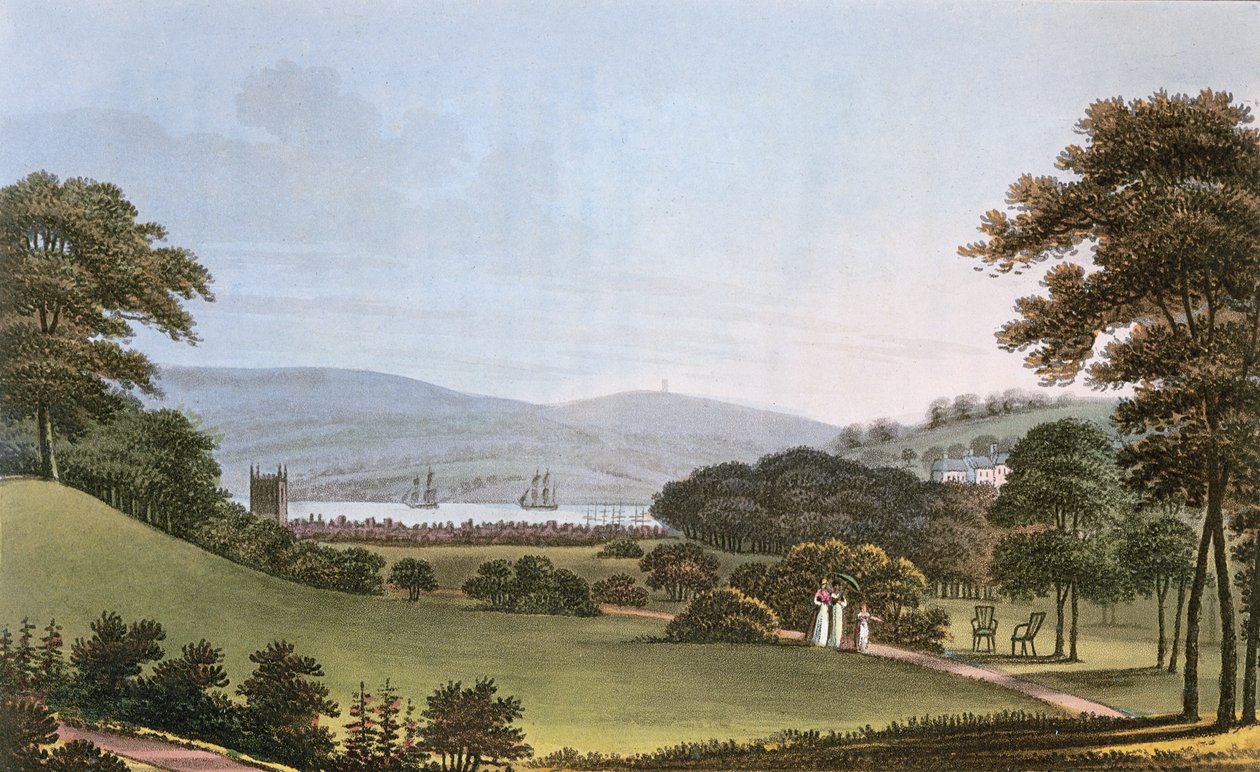 Blick von der Festung, in der Nähe von Bristol, 1802 von English School
