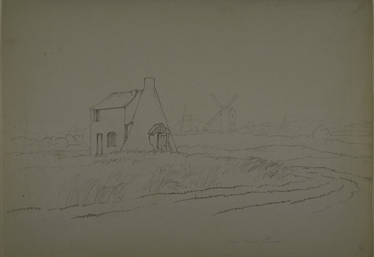 Ansicht in der Nähe von Nine Elms, Vauxhall, ca. 1810 von English School