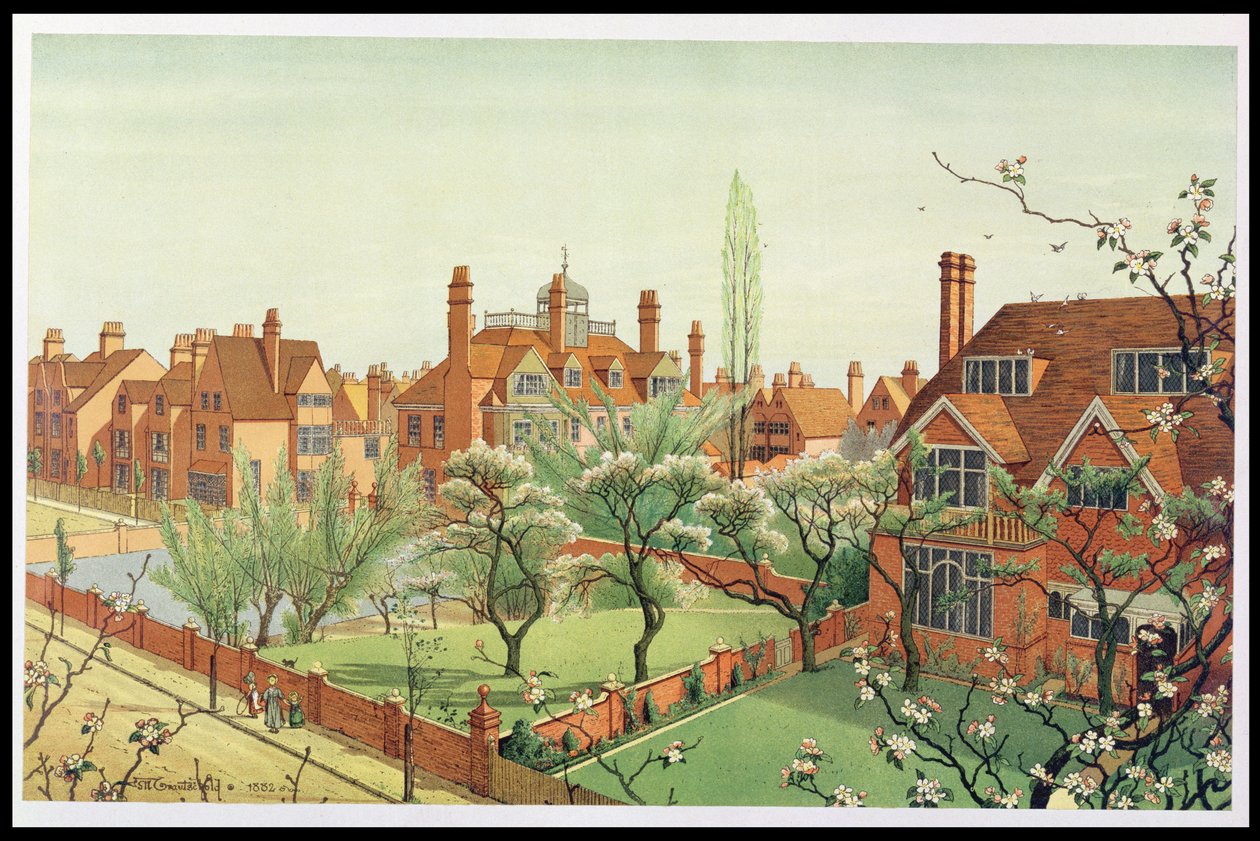 Ansicht von Bedford Park, 1882 von English School
