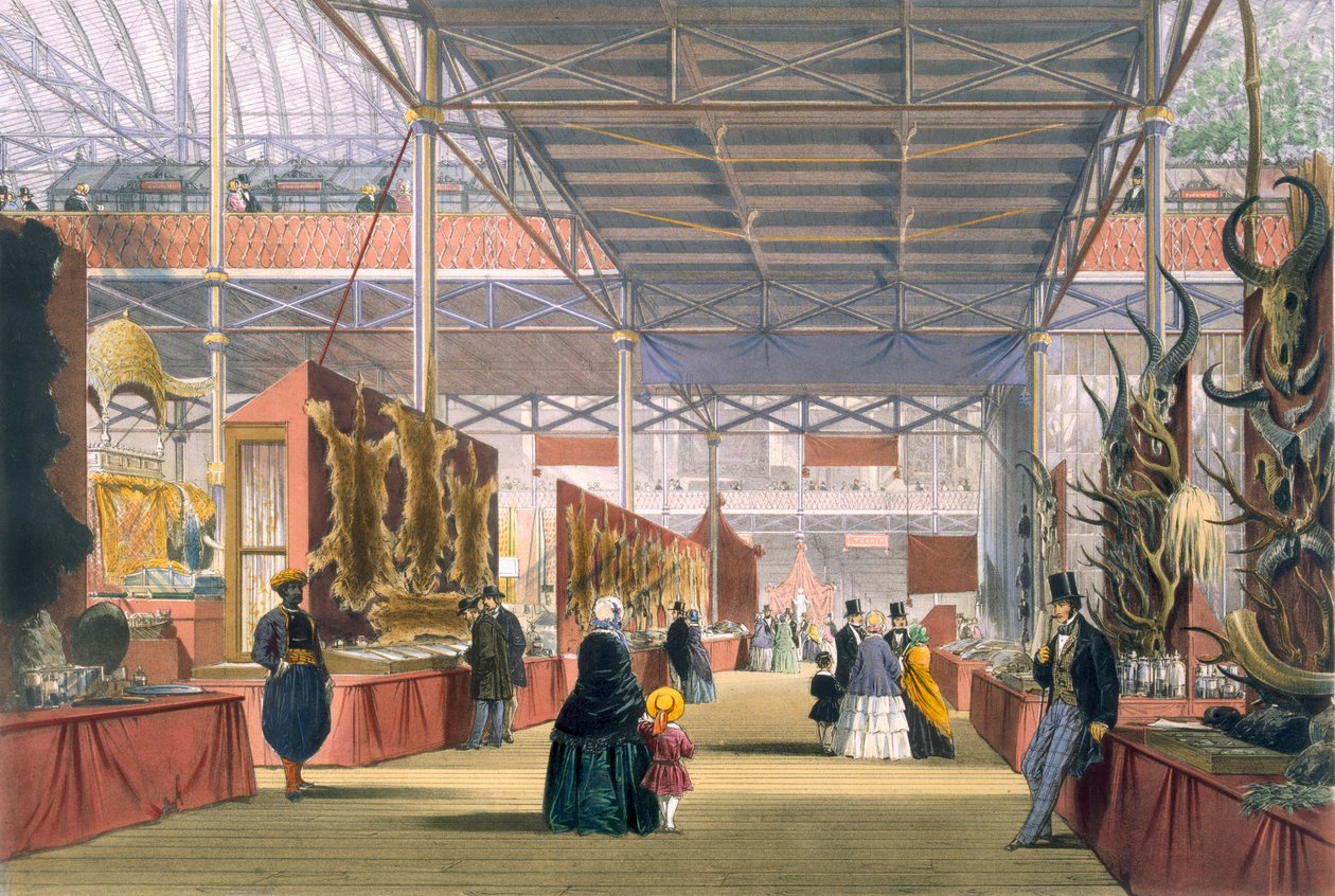 Ansicht des Indien-Abschnitts der Großen Ausstellung von 1851, aus Dickinsons Comprehensive Pictures von English School