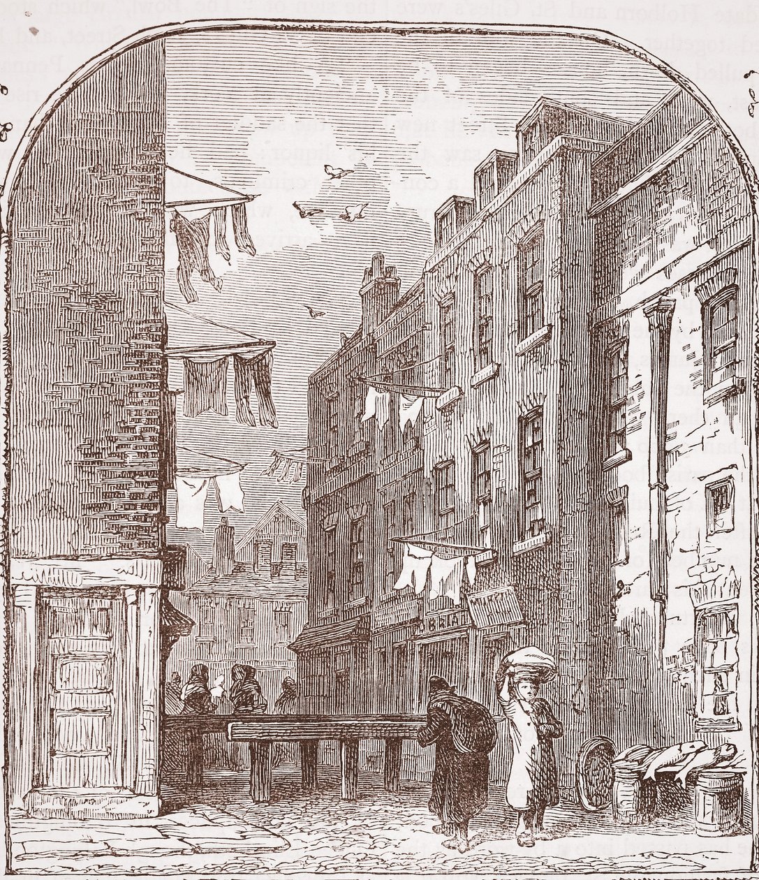 Ansichten im Rookery, St. Giles von English School