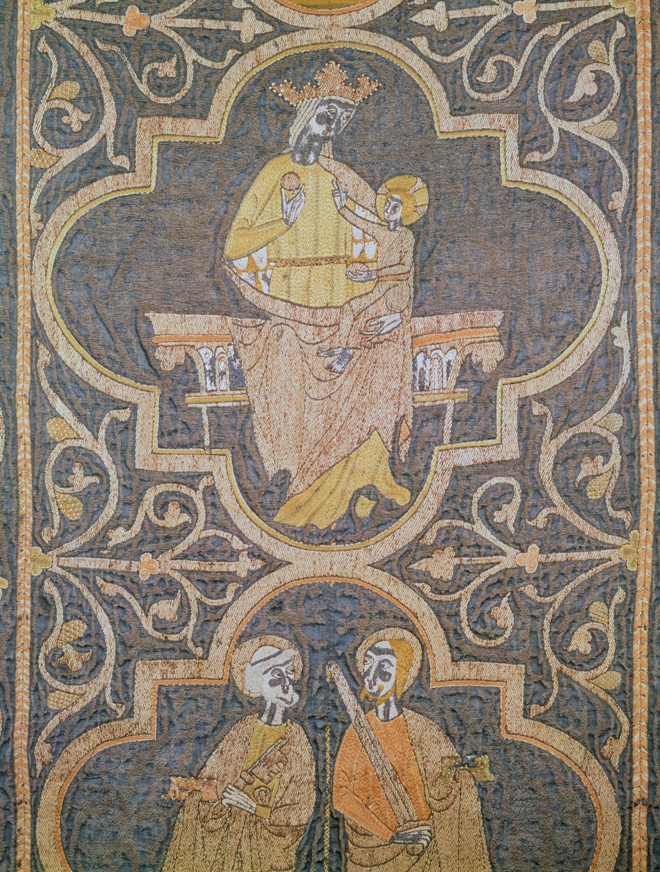 Jungfrau und Kind, Detail vom Clare-Messgewand, ca. 1272-94 von English School