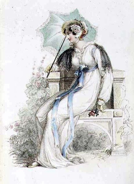 Spazierkleid, Modeplatte aus Ackermann