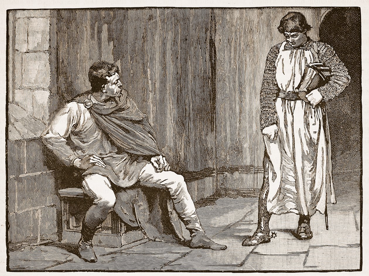 Waltheofs Beichte, Illustration aus Cassells Illustrierter Geschichte Englands von English School