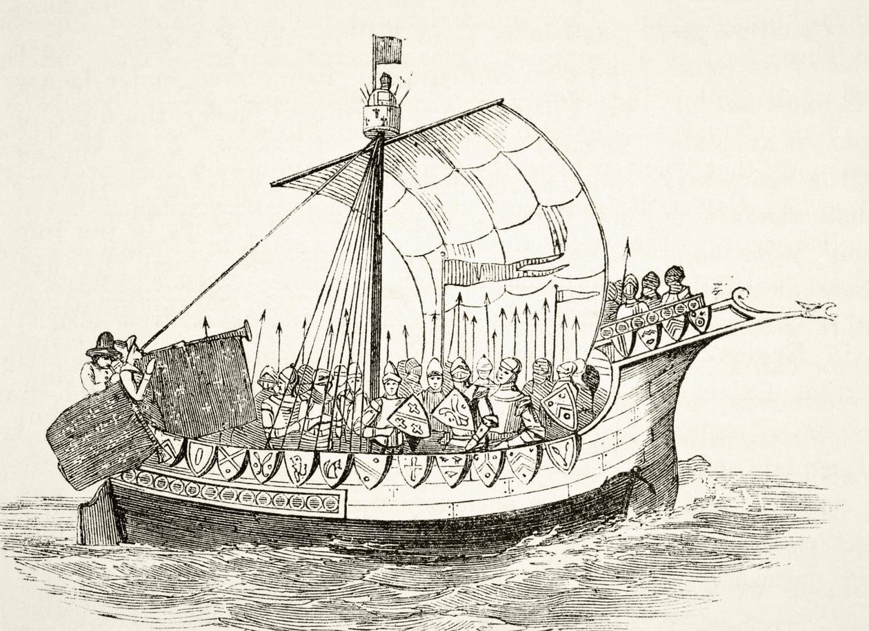 Kriegsschiff im 15. Jahrhundert, aus 