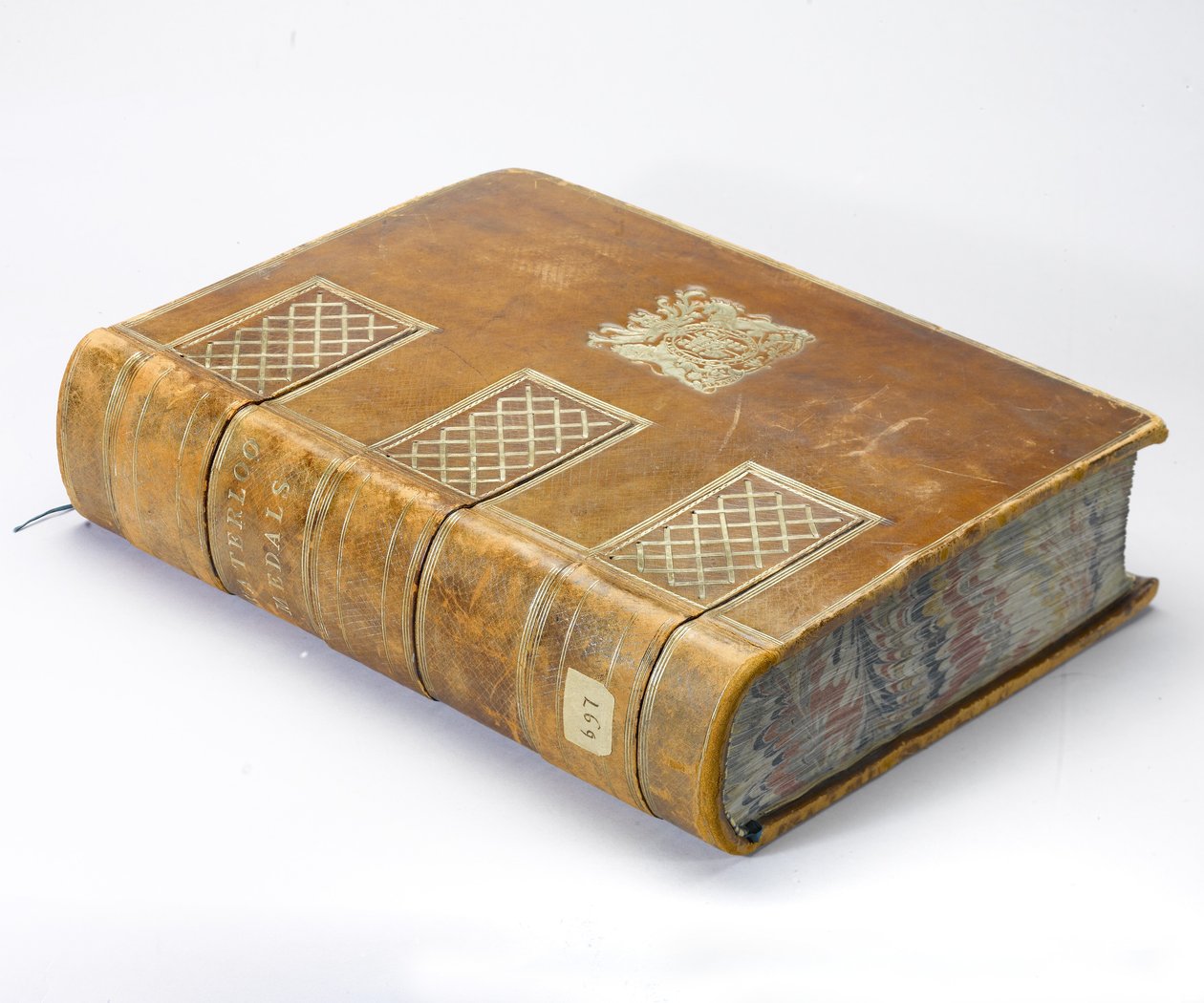 Waterloo-Medaille, ca. 1815 (Feder & Tinte auf Papier in einem ledergebundenen Band) von English School