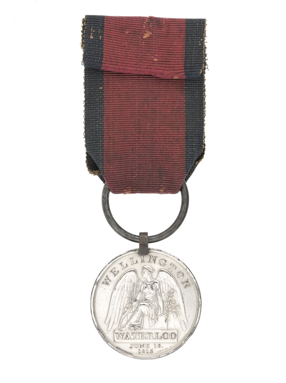 Waterloo-Medaille, eine von zwei Medaillen, die an Chirurg William Jones verliehen wurden von English School