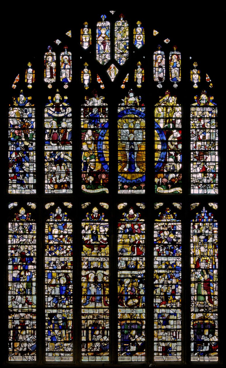 Fenster N5 mit dem Magnificat-Fenster im Nordquerhaus von English School