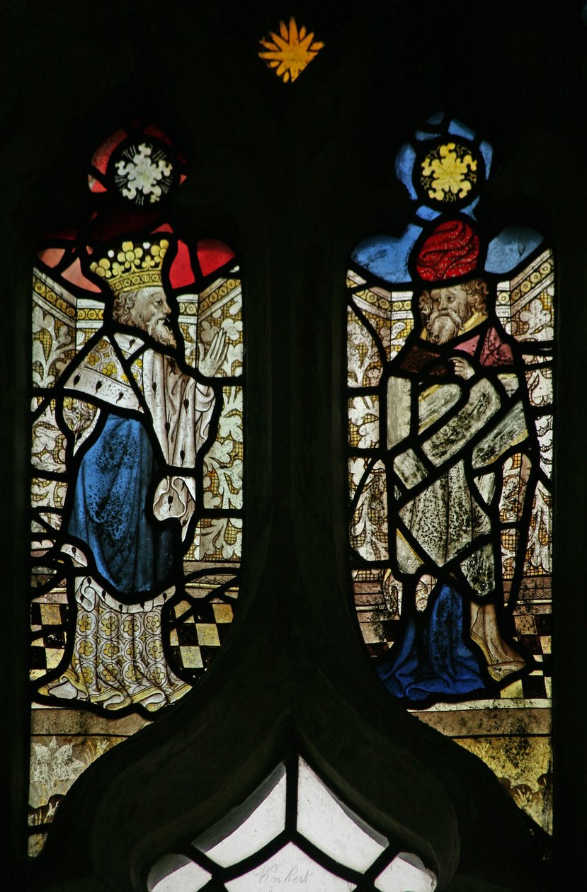 Fenster N6 mit einem König (Edmund?) und einem Propheten von English School