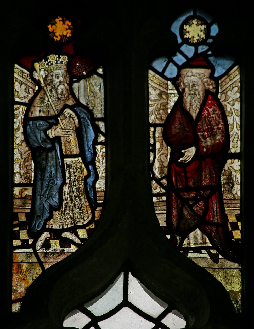 Fenster N6 mit einem König und einem Propheten von English School