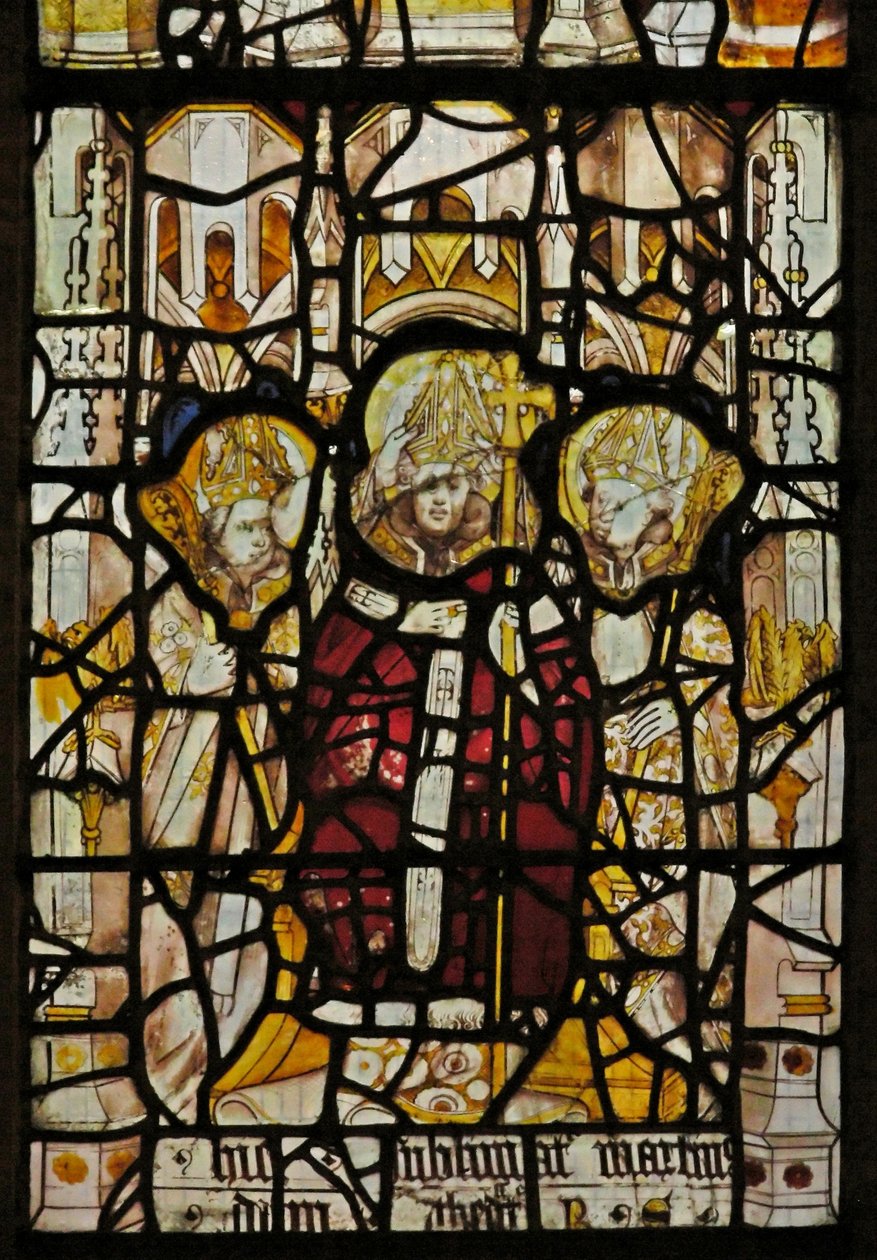 Fenster NW mit dem thronenden St. Martin als Bischof von English School