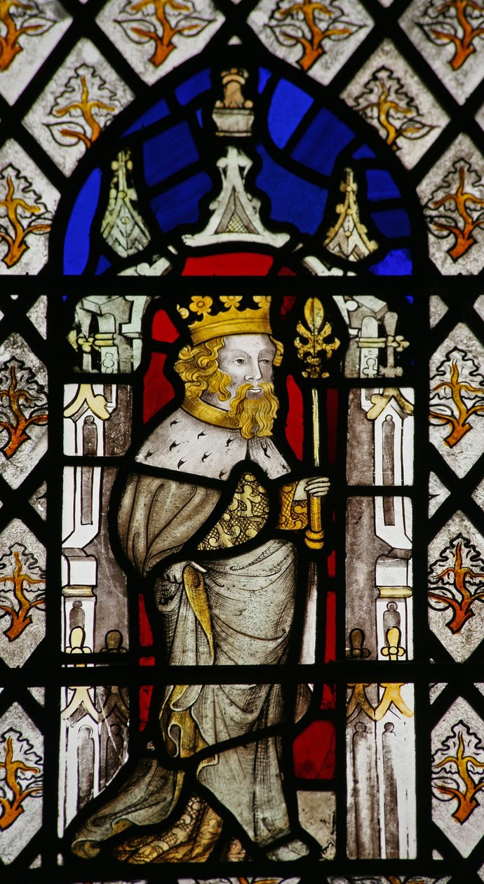 Fenster Sa mit Darstellung von Eduard dem Bekenner (oder Eduard III?) von English School