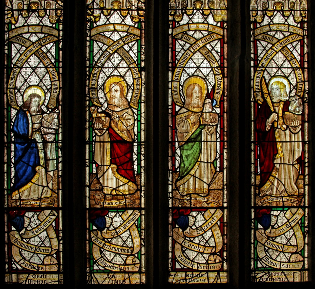 Fenster s5, die Evangelisten darstellend - Vier von English School