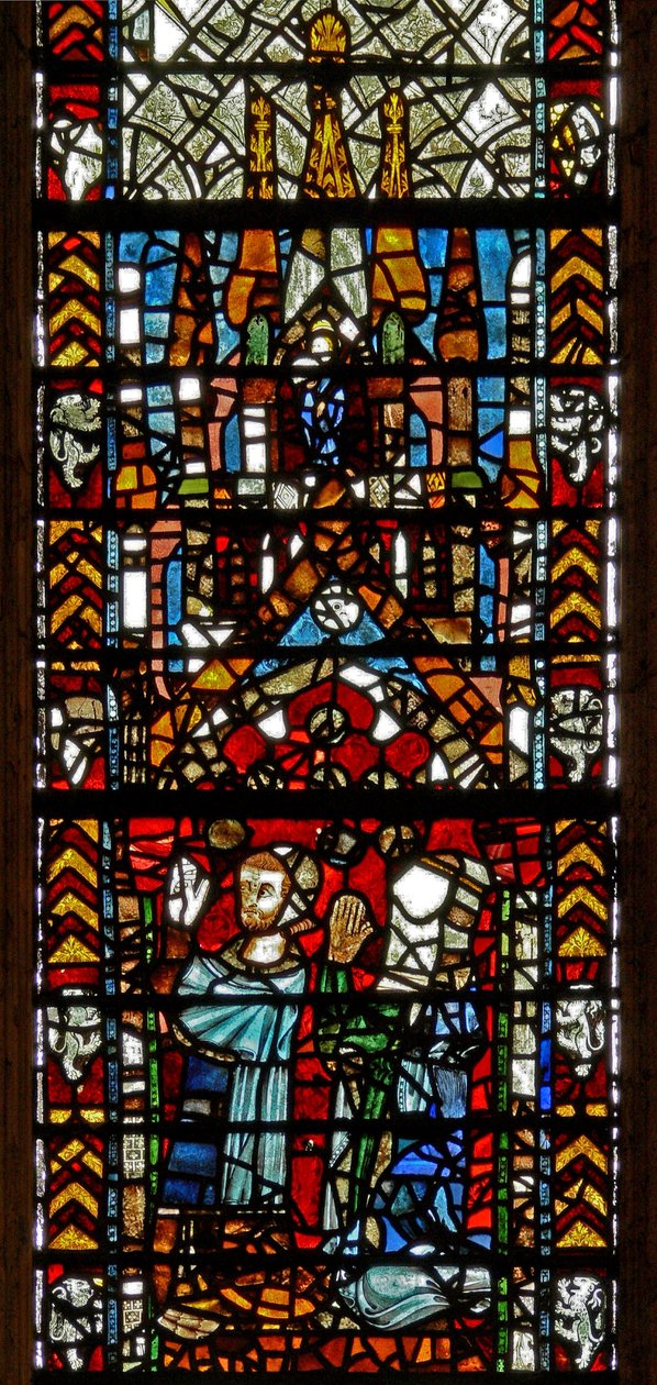 Fenster w39, Darstellung der Stifter von English School
