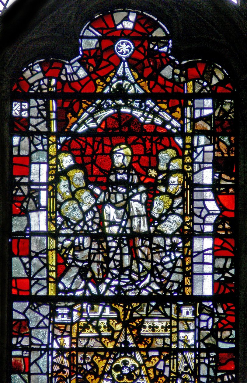 Fenster w3, Christus lehrt seine Jünger darstellend von English School