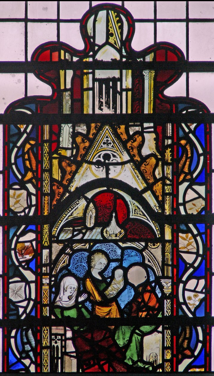 Fenster w43 mit der Geburt des hl. Johannes des Täufers von English School