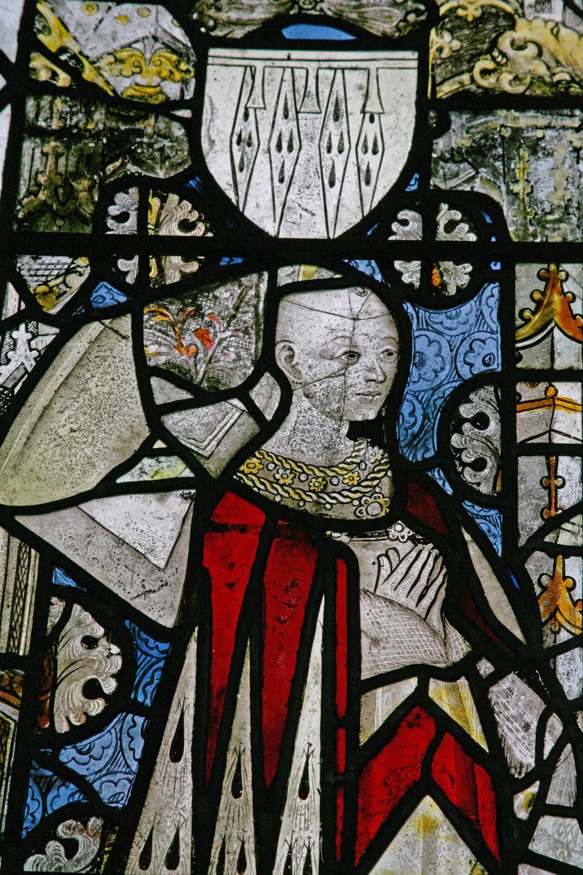 Fenster w6, Darstellung eines Stifters - Elizabeth Fitzwauter von English School