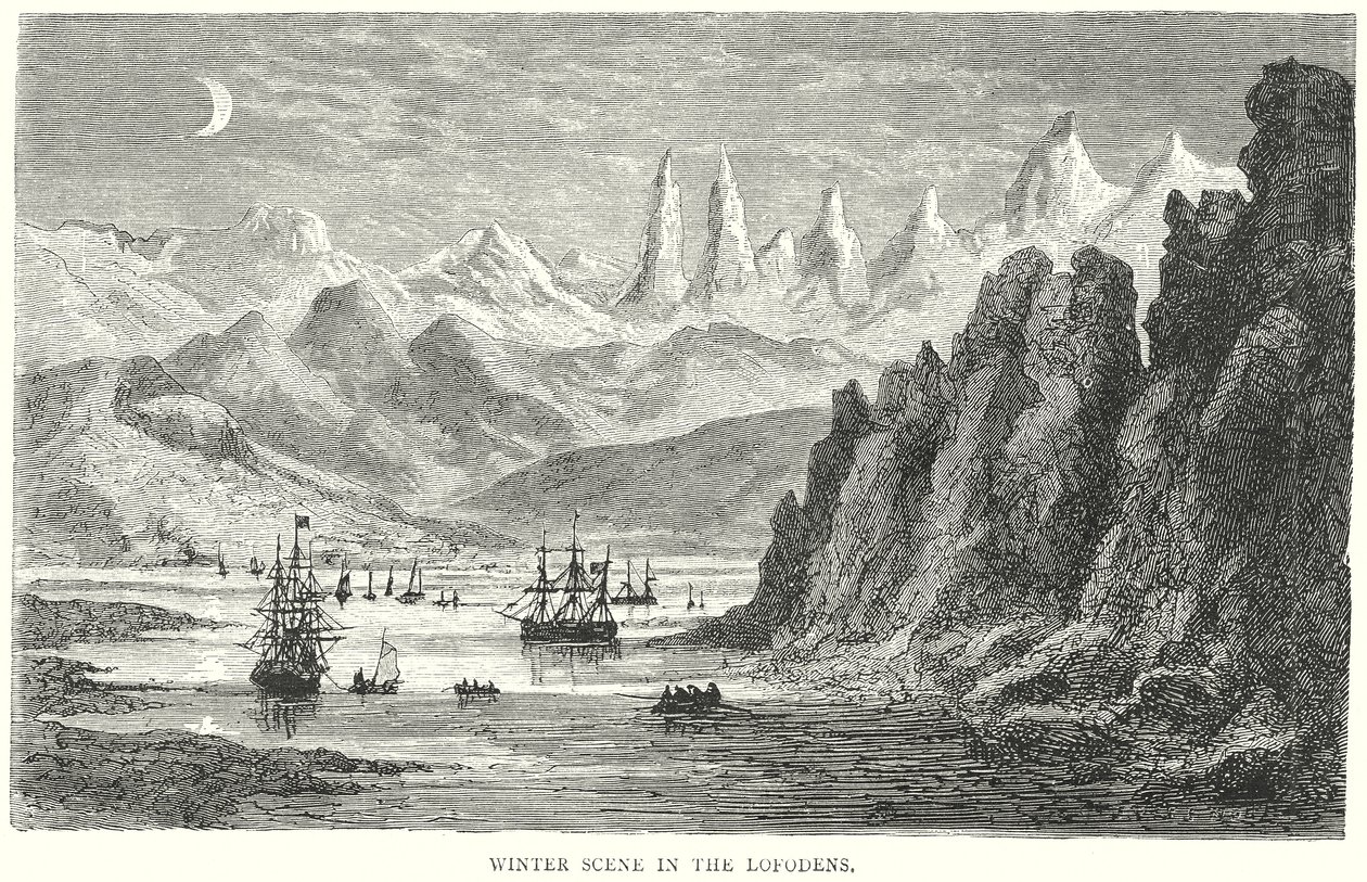 Winterszene in den Lofoten von English School