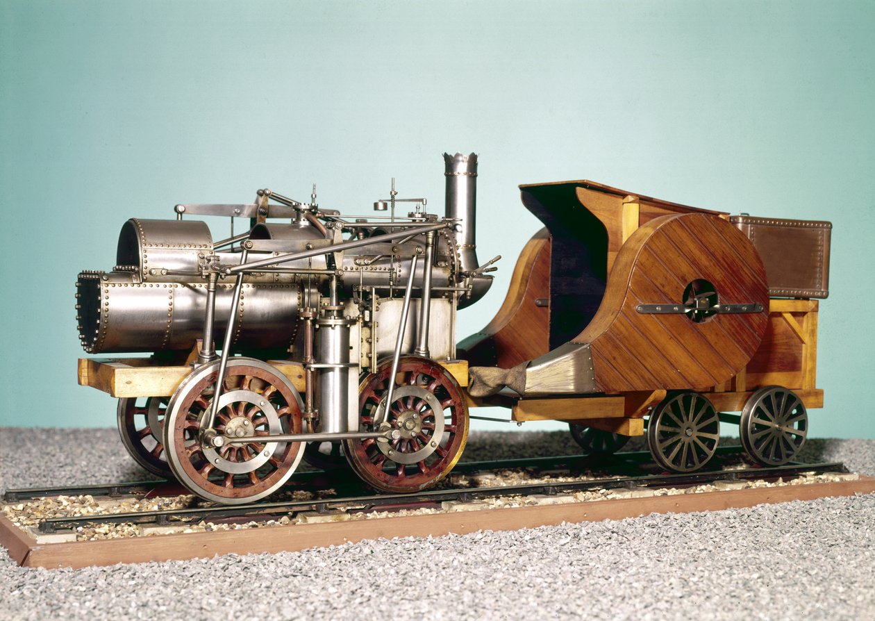 1:10 Modell der ersten Lokomotive, gebaut von Marc Seguin für die St. Etienne-Lyon Eisenbahn von English School English School