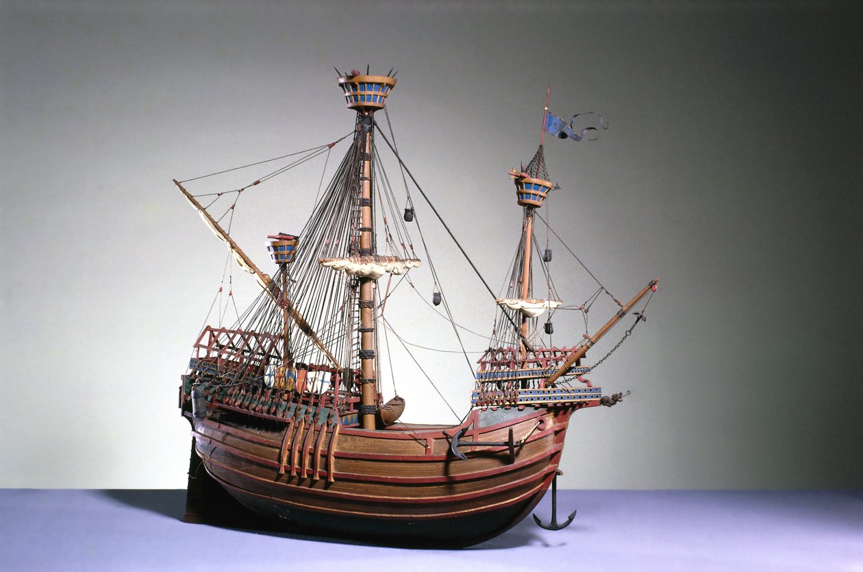 1:60 Modell einer flämischen Karracke, ca. 1480 von English School English School