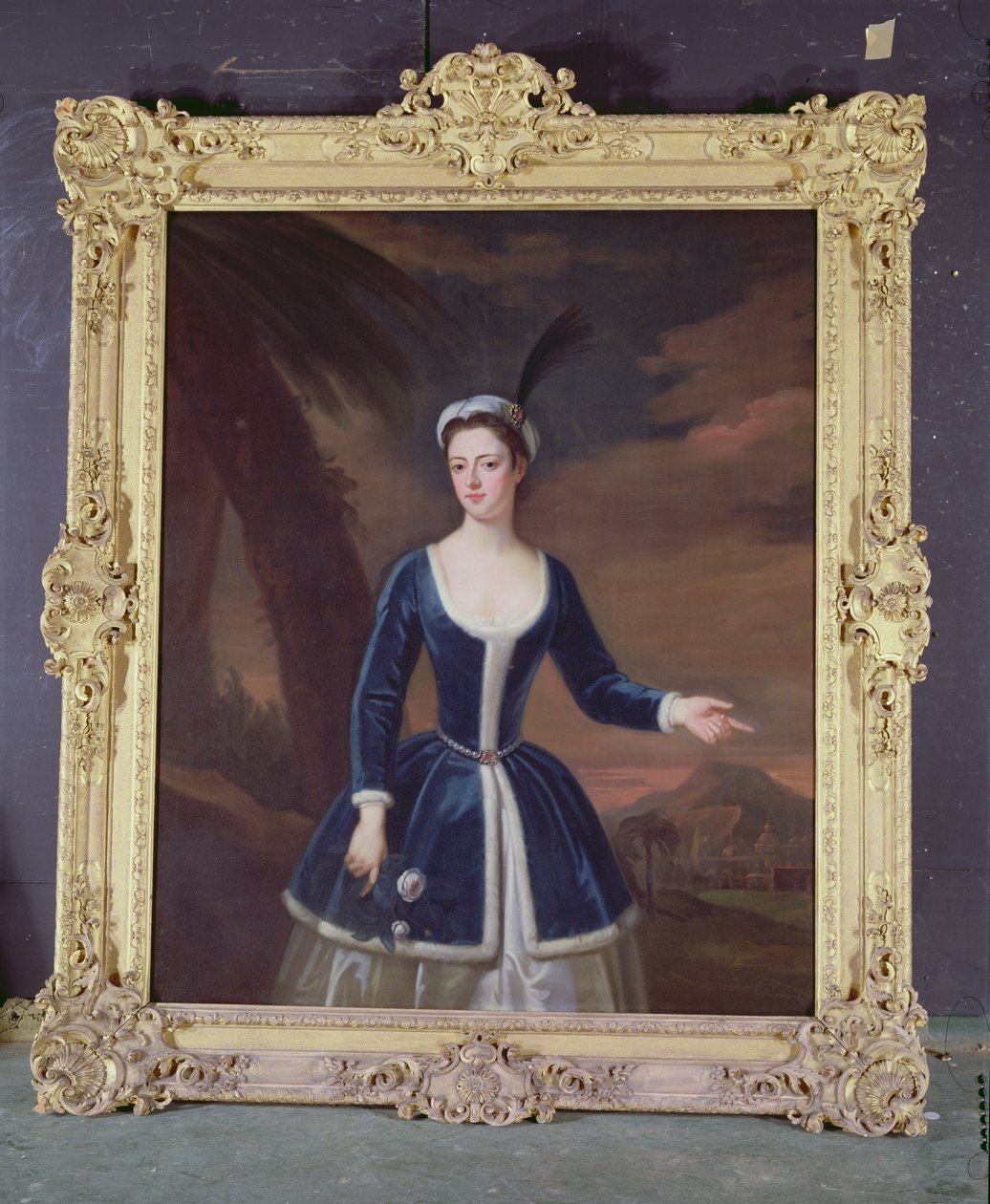 Porträt von Mary Slingsby in einer östlichen Landschaft von Enoch Seeman