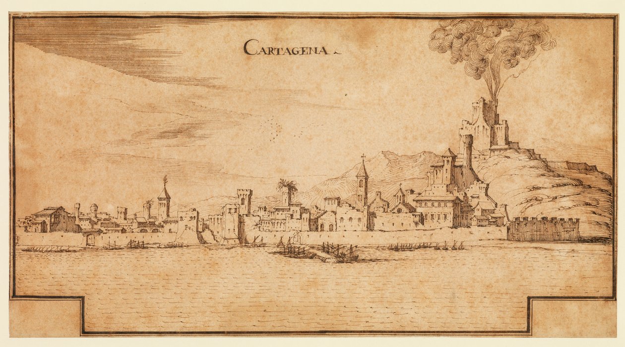 Ansicht von Cartagena, Spanien, ca. 1642 von Ercole Frigoni Bazzicaluva