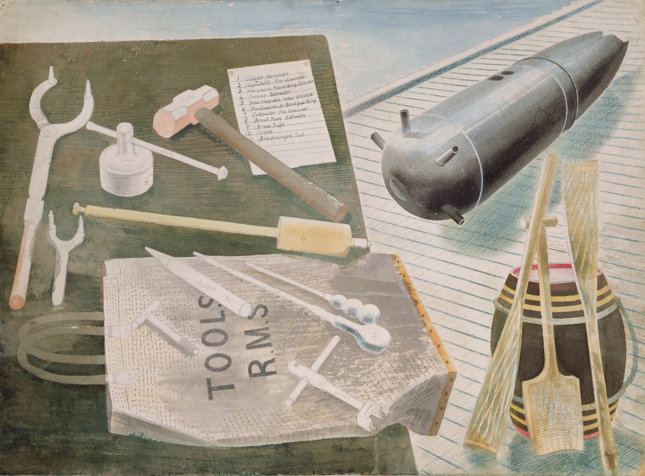 Bombenentschärfungsausrüstung, ca. 1940 von Eric Ravilious