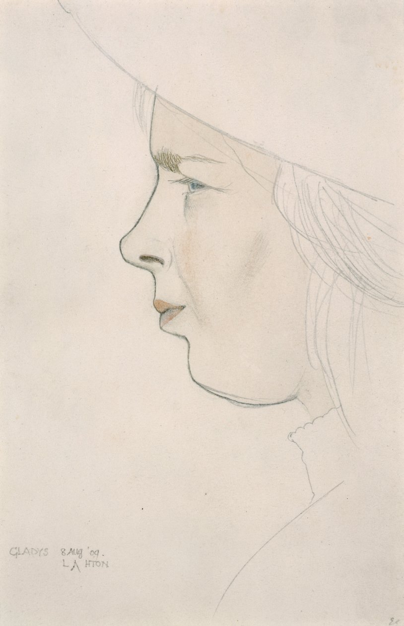 Porträt der Schwester des Künstlers, Gladys Laughton, 8. August 1909 von Eric Gill