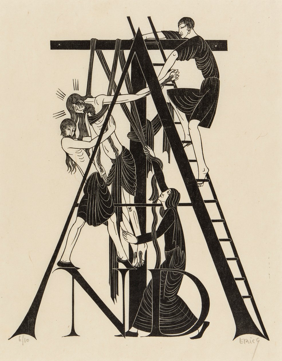 Die Kreuzabnahme von Eric Gill