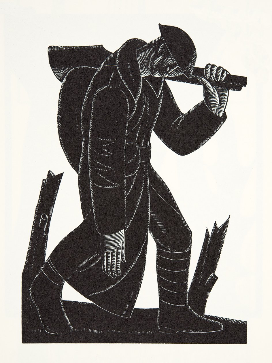 Westward Hoe!, nach einer Zeichnung von David James von Eric Gill