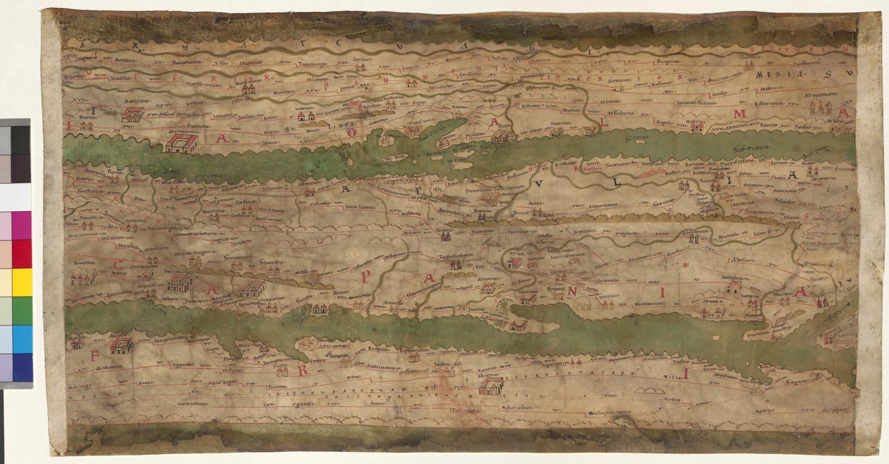 Balkanhalbinsel bis Dubrovnik, Süditalien, Afrika bis Gabès. von Erich Lessing