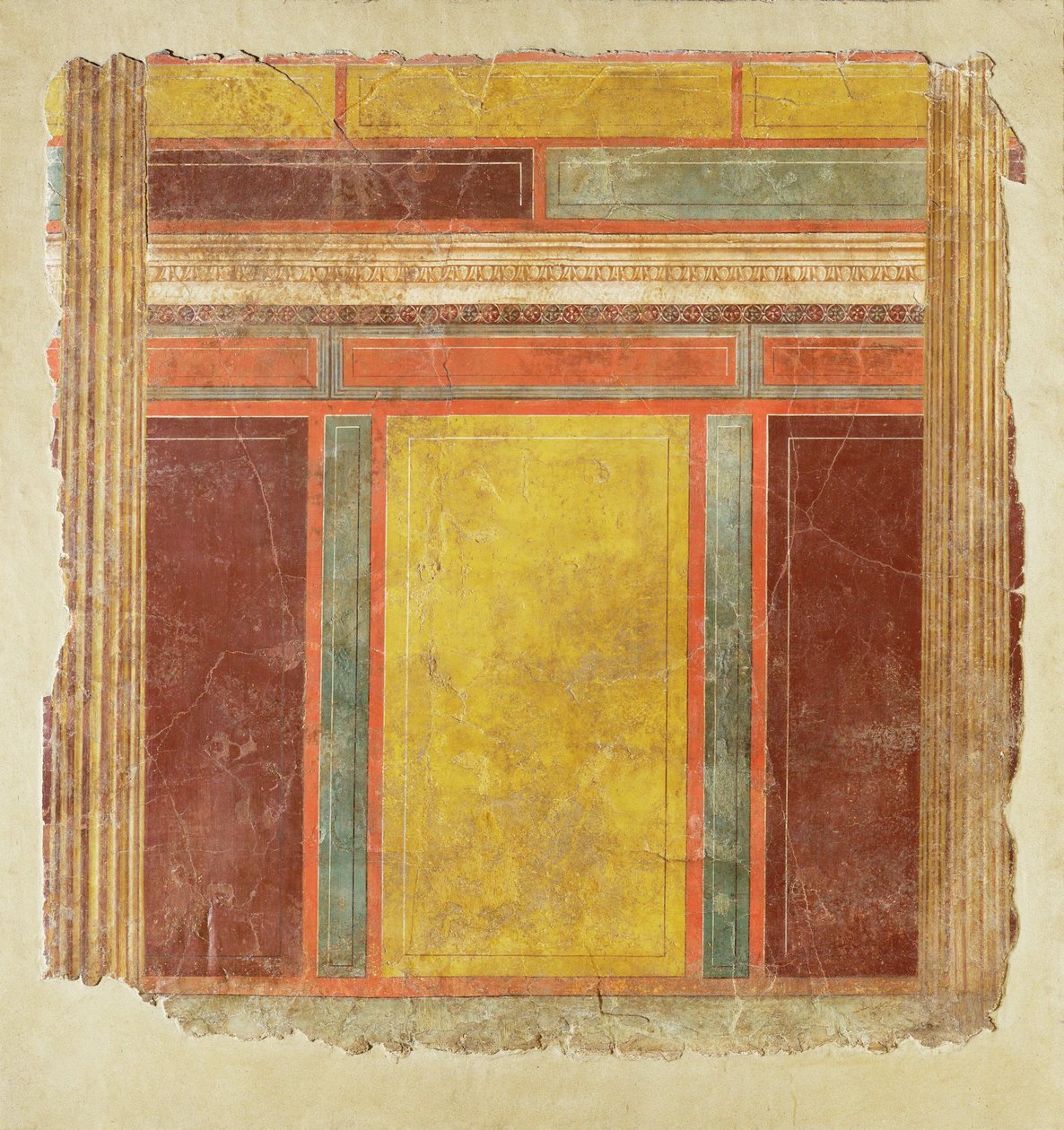 Fragment einer Wandmalerei aus Boscoreale von Erich Lessing