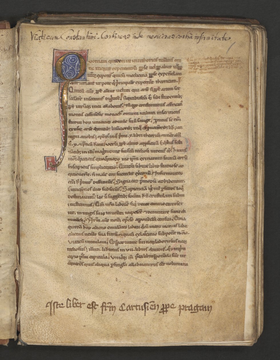 Ganzseitig: Text und Initiale 