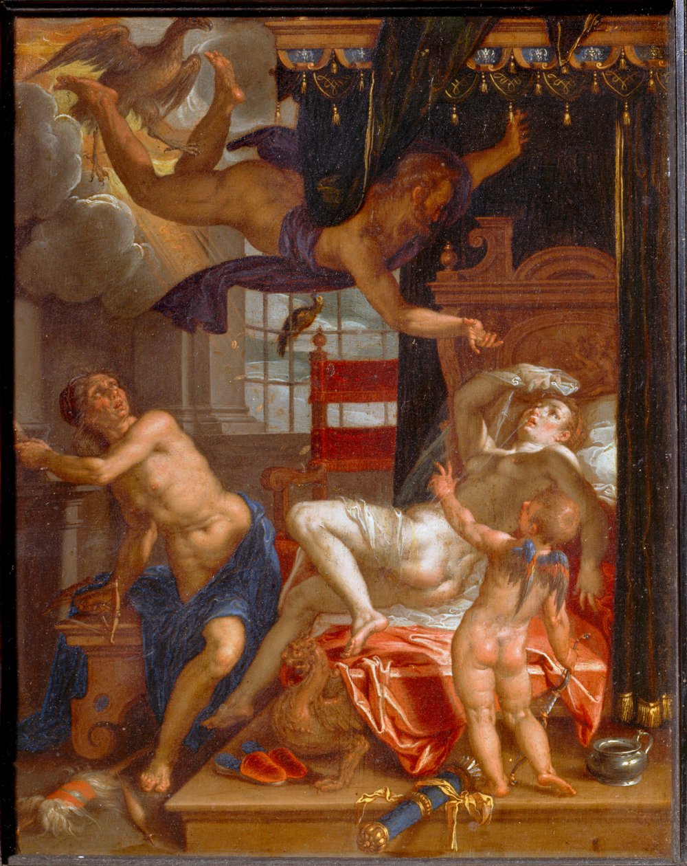 Jupiter schleicht sich in das Zimmer der Danae von Erich Lessing