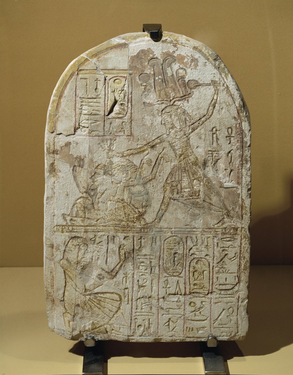 Pharao Ramses II. schlägt Gefangene. Stele gewidmet von Erich Lessing