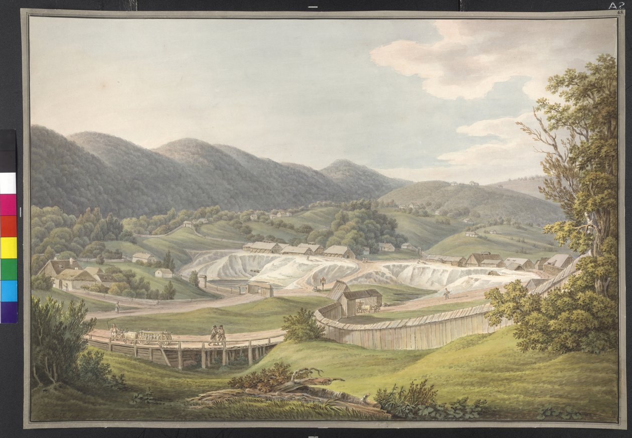 Ansicht der Salinen von Rhonaszek, Ungarn, Kreis Marmaros von Erich Lessing