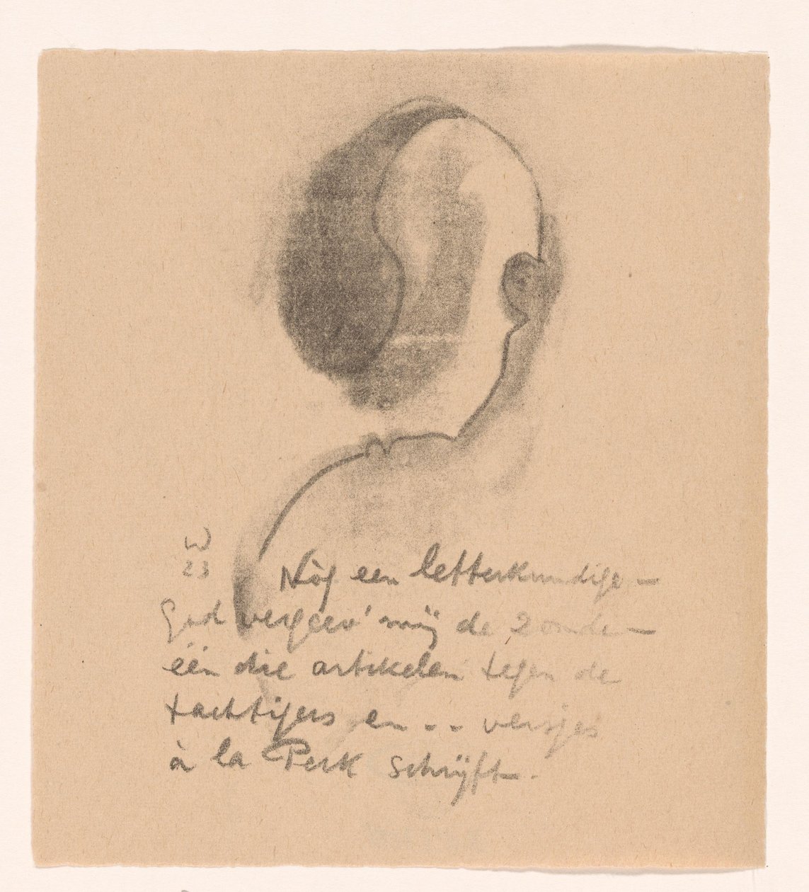 Karikatur eines Literaten von Erich Wichmann