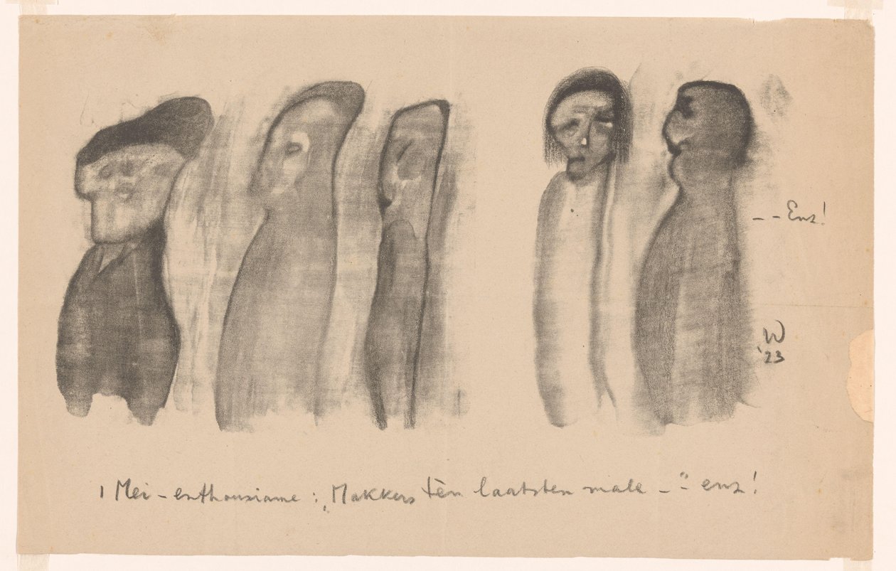 Fünf Figuren am Tag der Arbeit von Erich Wichmann