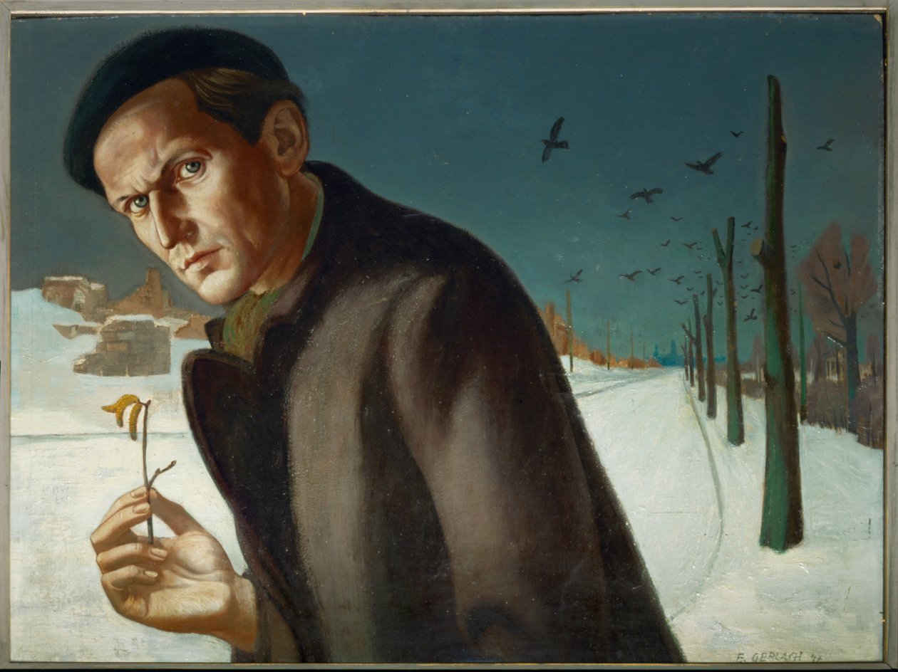 Selbstbildnis. Erich Gerlach, Selbstporträt von Erik Gerlach