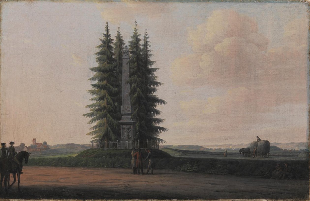 Der Obelisk zu Ehren des Staatsmannes J.H.E. Bernstorff in Gentofte, nördlich von Kopenhagen von Erik Pauelsen