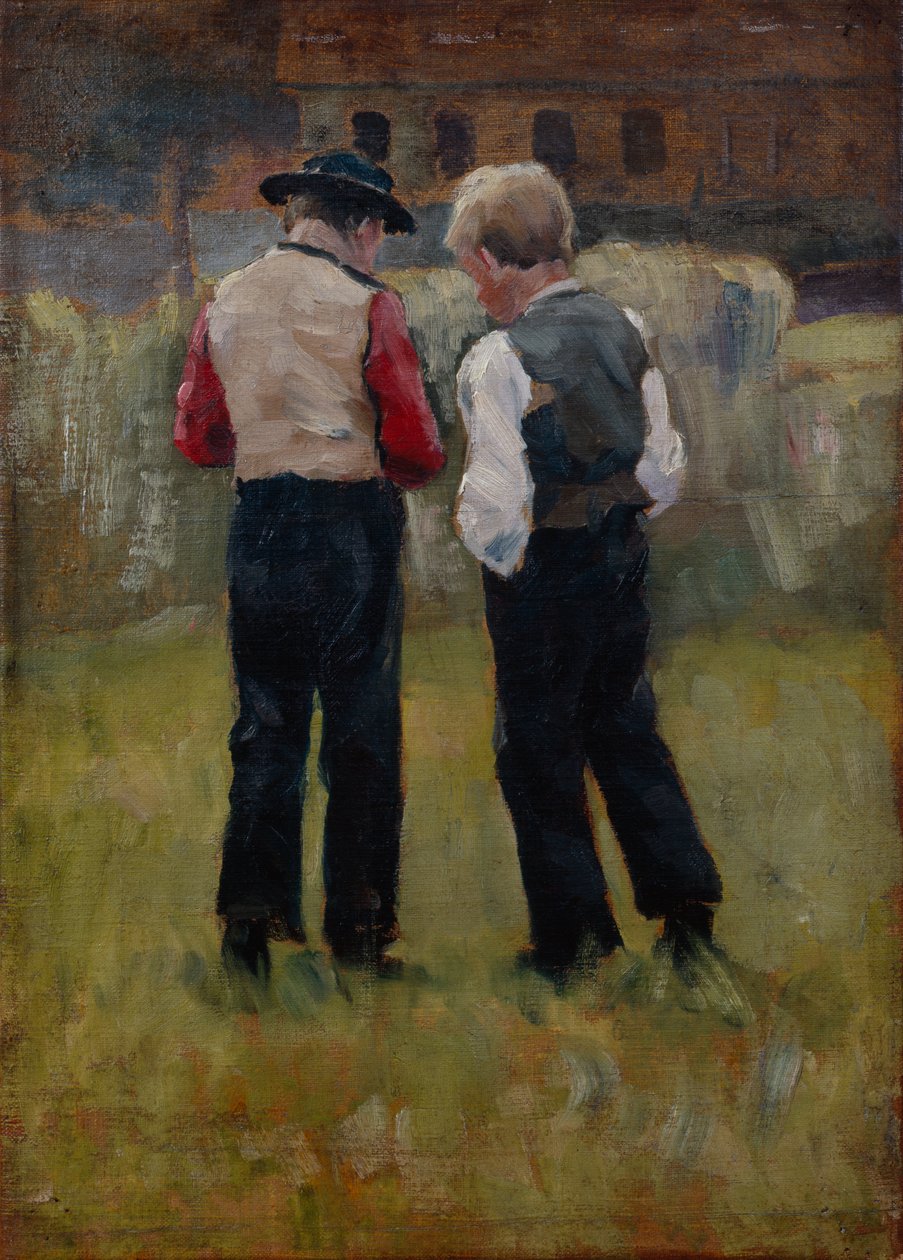 Zwei Jungen von Erik Theodor Werenskiold