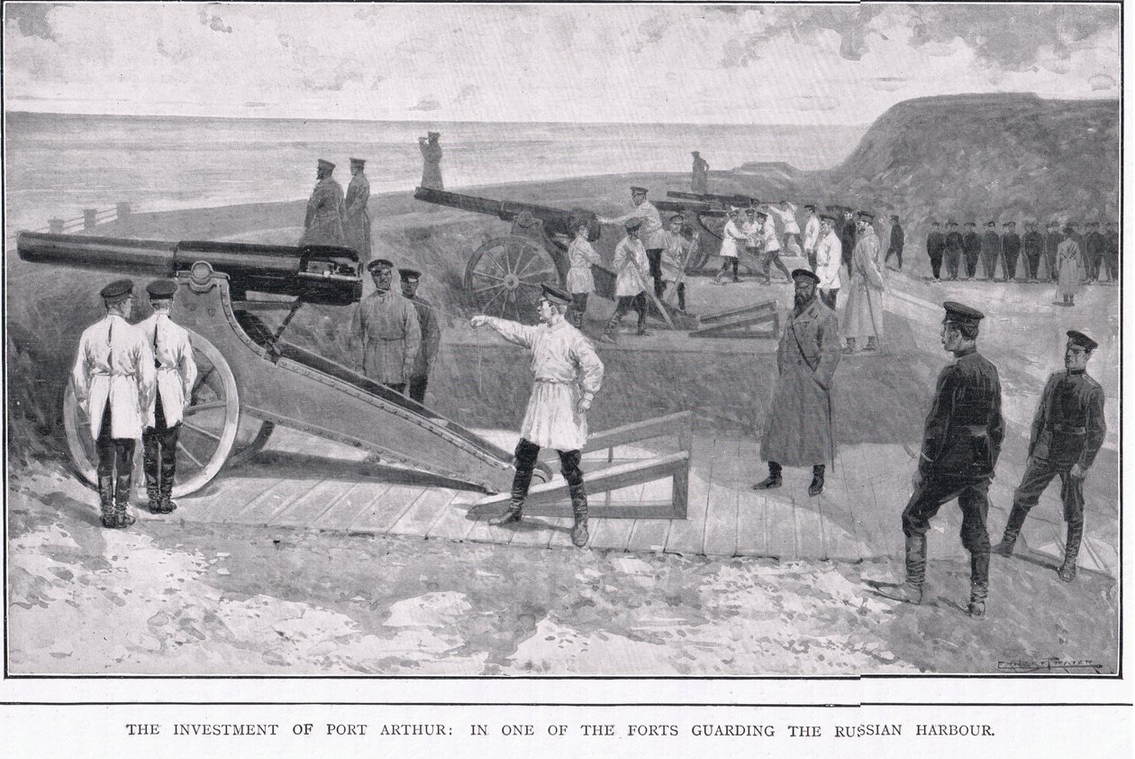 Die Belagerung von Port Arthur während des Russisch-Japanischen Krieges von Ernest Prater