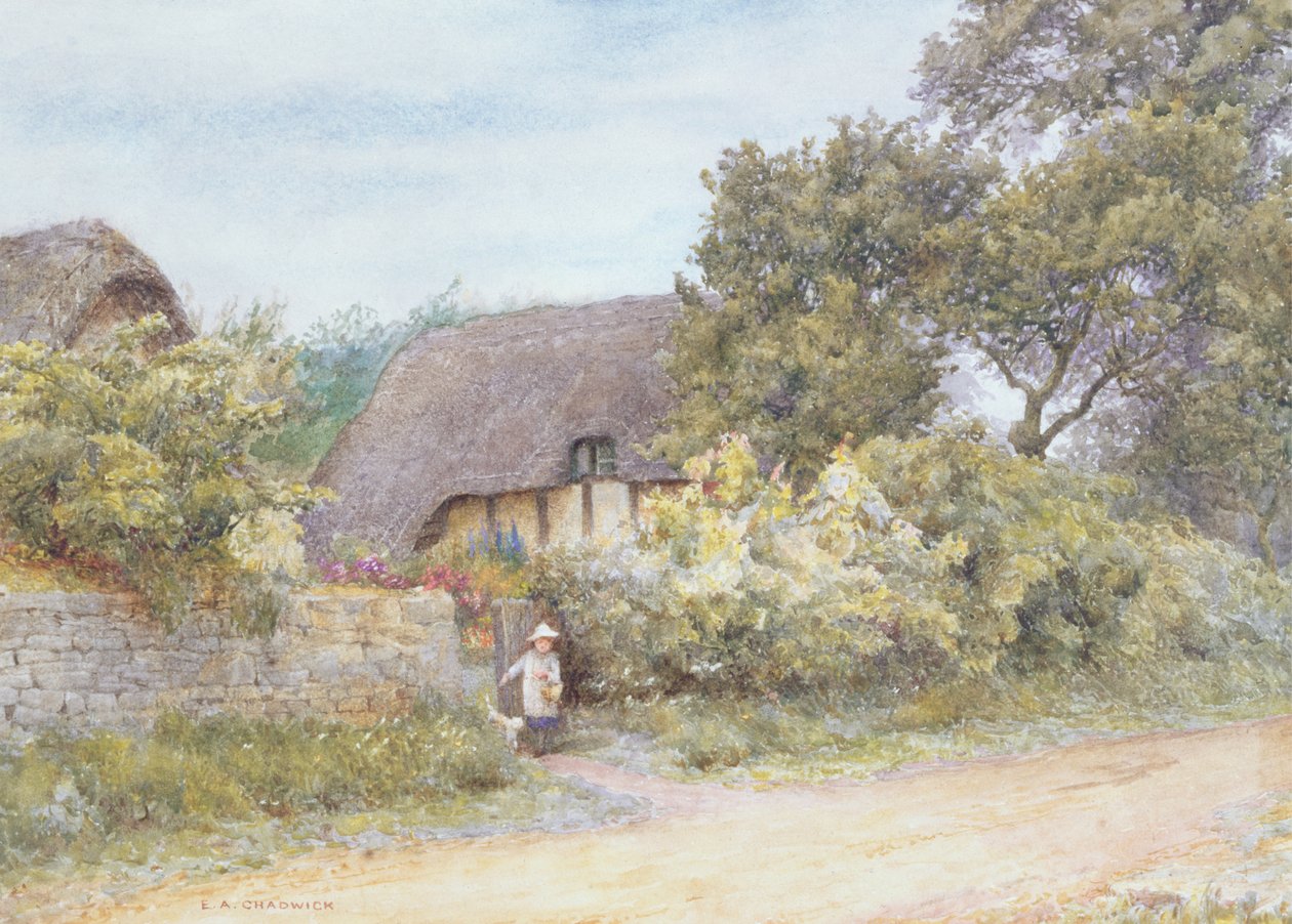 Ein Cottage in Gloucestershire von Ernest Albert Chadwick