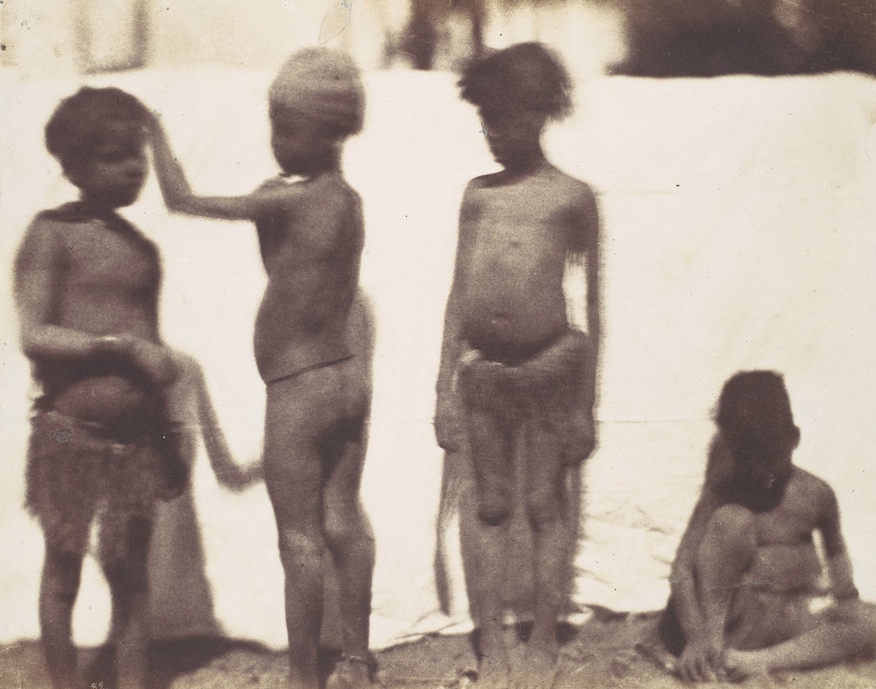 [Kinder aus dem Dorf Kalabshah, Nubien], 1852 von Ernest Benecke