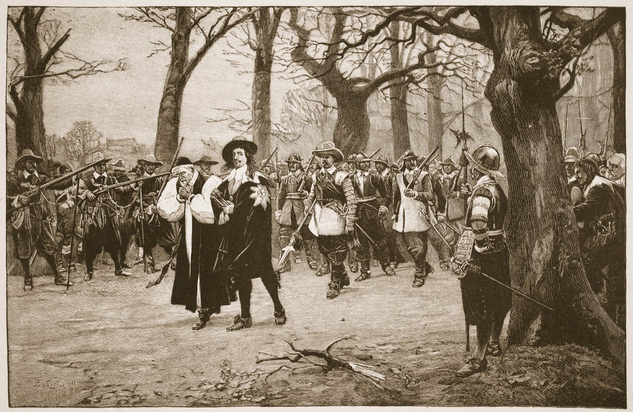 Karl I. auf dem Weg zur Hinrichtung, Illustration aus 
